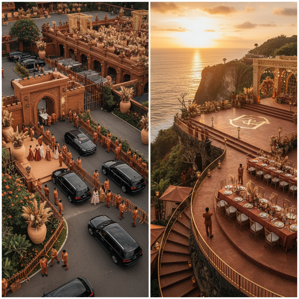 Grand Balinese-style cliff